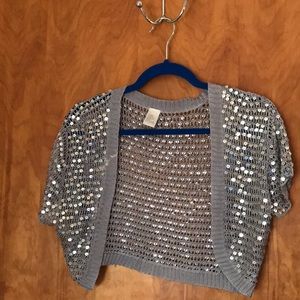 Silver Sequined Cover Up